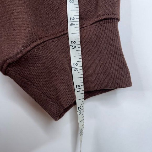 Beyond Yoga Oversized Sweatshirt Brown Espresso Luxe Fleece Soft Neutral XL - Picture 10 of 11